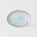 Plate Oval 24x17cm Aqua Splash Glaze