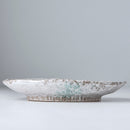 Plate Oval 24x17cm Aqua Splash Glaze