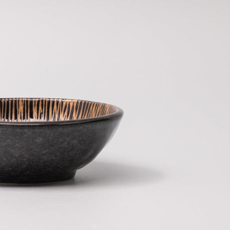 Tapas Bowl 13cm Bronze Converging Line Glaze