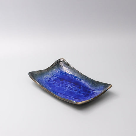 Sushi Plate Swept Side 26cm Cobalt Dark Edge