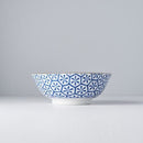 Bowl 19cm Indigo Ikat Hexagon Flower Design