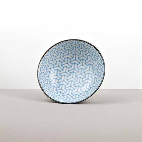 Bowl 19cm Indigo Ikat Herringbone Design