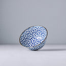 Bowl 13cm Indigo Ikat Herringbone Design