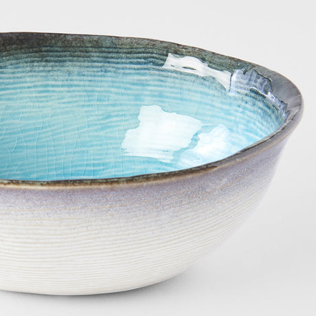Bowl Oval 17cm Sky Blue Glaze