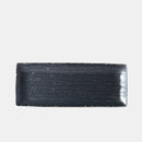 Plate Ibushi Rectangular 26.5cm Black Glaze
