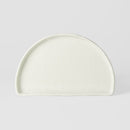 Half Moon Plate 21cm Ivory White Glaze