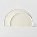 Half Moon Plate 21cm Ivory White Glaze