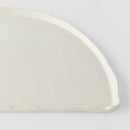 Half Moon Plate 27cm Ivory White Glaze