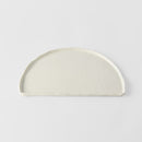 Half Moon Plate 27cm Ivory White Glaze