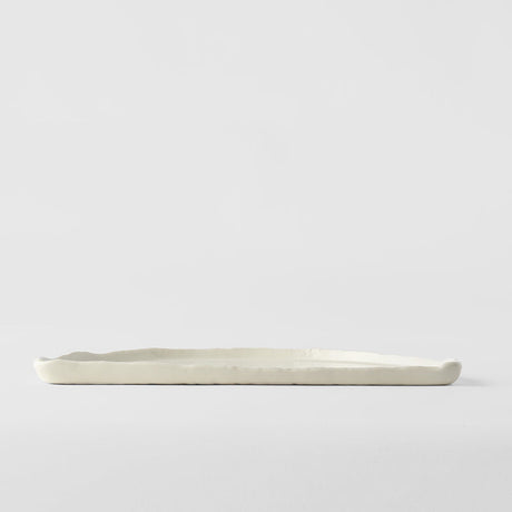 Half Moon Plate 27cm Ivory White Glaze