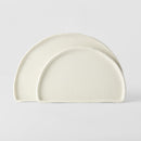 Half Moon Plate 27cm Ivory White Glaze
