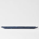 Plate Rectangular 33x10cm Lines Dark Blue Glaze