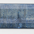 Plate Rectangular 33x10cm Lines Dark Blue Glaze