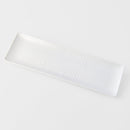 Sashimi Plate 33cm Line Design White Glaze
