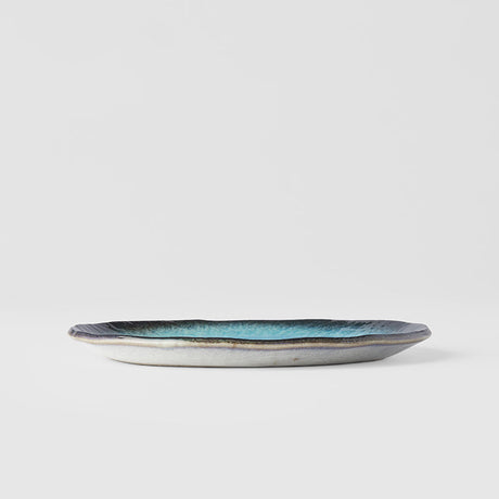 Plate Oval 22cm Sky Blue Glaze