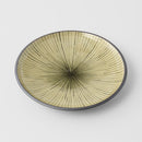 Tapas Plate 17cm Green Converging Line Glaze