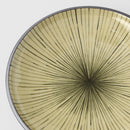 Tapas Plate 17cm Green Converging Line Glaze
