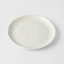 Side Plate 21.5cm White Spiral Glaze