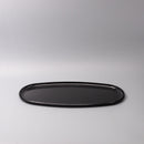 Platter Oval 42.5cm Black Lacquerware Glaze