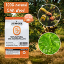 ASMOKE 100% Natural Premium Oak Wood BBQ Pellets for Smoker & Grill (9kg / 20lbs)