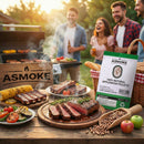 ASMOKE 19kg (40lbs) Premium Apple Wood BBQ Smoker Pellets Bulk Bundle (8 x 2.27kg Bags)