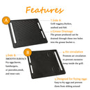 ASMOKE Pre-Seasoned Matte Enamel Cast Iron Reversible Grill/Griddle
