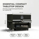 ASMOKE Essential Portable Smart Pellet Grill & Smoker + Assorted Flavors 20LBs (9kg) Premium Wood Pellets (Oak/Cherry/Apple)