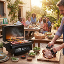 ASMOKE Essential Smart Portable Wood Pellet Grill & Pitmaster Accessory Bundle - Includes 10x Skewers, Heavy-Duty Meat Claws, Smoke Tube & 20lb Applewood Pellets