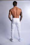 SLIM FIT TERRY JOGGERS WHITE MEDIUM