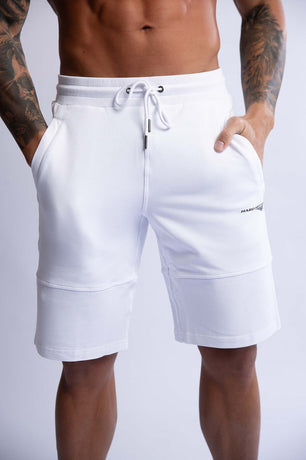 SLIM FIT TERRY SHORTS WHITE X-LARGE