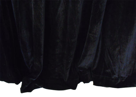 Long Large Velvet Curtains Black PINCH PLEAT 590x270cm + 30 Hooks Polyeste New