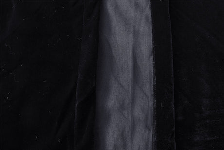 Large Velvet Curtains Black 600cm wide x 230cm Drop PINCH PLEAT+ 30 Hooks New