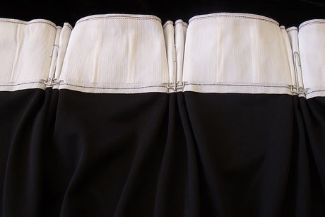 Large Velvet Curtains Black 600cm wide x 230cm Drop PINCH PLEAT+ 30 Hooks New