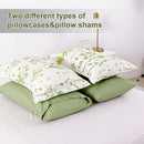 Vintage Delicate green bloom 3 Pc Comforter & Pillow Cover Set