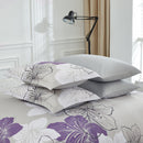 Floral Comforter Set, Queen/King Size, Purple Floral 3-Piece Bedding, Lightweight Microfiber