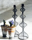 casa-verde-wire-candlestick-dakar-antique-rust