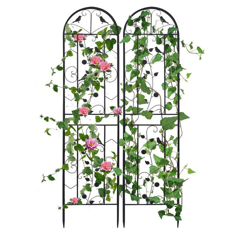 Garden Trellis Climbing Plant Support Patio Wire Lattice Grid Panel Stake Fence