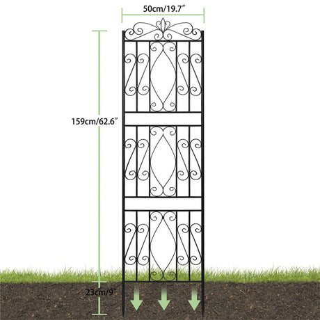 2 Pcs Large Metal Garden Trellis for Outdoor Yard & Patio