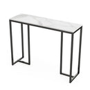 Modern Heavy Real Stone Console Table Hallway Entryway Table Metal Narrow Desk