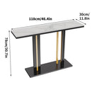 Heavy Duty Marble Entry Console Table Extra Large Sofa Table Accent Furniture