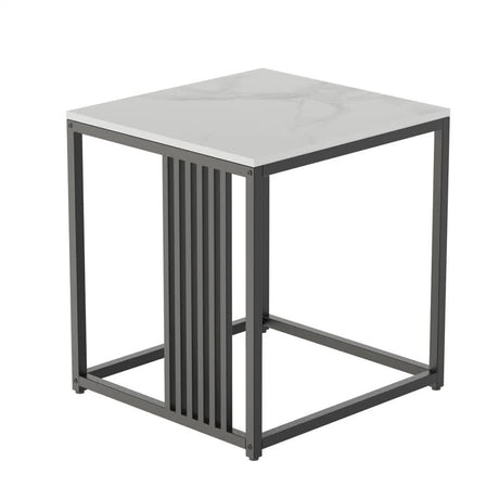 Premium Natural Marble Texture Side End Table Coffee Table Large Bedside Table