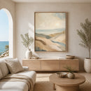 Coastal Drift Floating Frame Canvas Wall Art - Portrait - 40W x 50H cm - Natural Birch