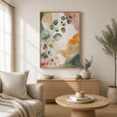 Eucalyptus Reverie Floating Frame Canvas Wall Art - Portrait - 40W x 50H cm - Natural Birch