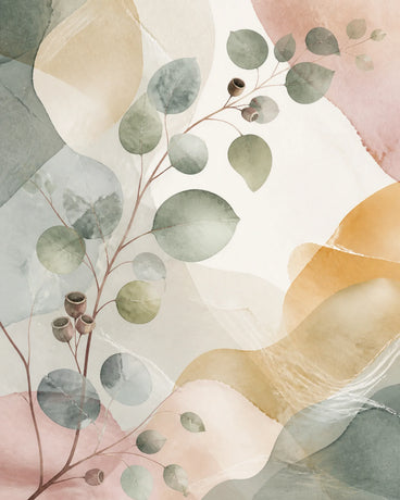 Eucalyptus Reverie Stretched Canvas Wall Art - Portrait - 40W x 50H cm
