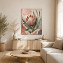 Protea Hush Stretched Canvas Wall Art - Portrait - 60W x 80H cm