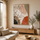 Quiet Muse Floating Frame Canvas Wall Art - Portrait - 60W x 80H cm - White