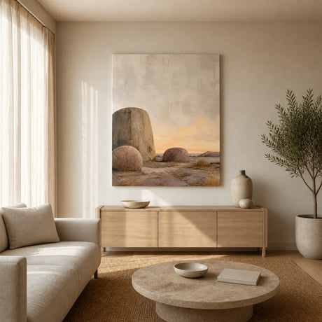 Stone and Sky Stretched Canvas Wall Art - Portrait - 40W x 50H cm