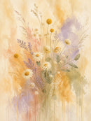 Wildflower Veil Floating Frame Canvas Wall Art - Portrait - 60W x 80H cm - White