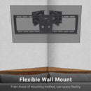 32"-65" Heavy Duty Wall Corner Tv Mount Articulating Premium Swing Arm Bracket