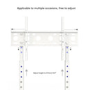 32-60 Inch TV Floor Stand Base - Universal Large TV Mount Holder Bracket - Adjustable Freestanding TV Stand for Living Room Bedroom - White